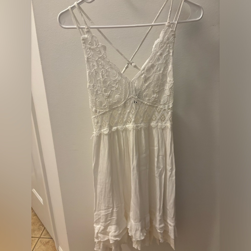 White flowy dress